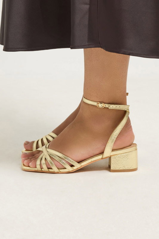 Women's Wide Fit Gold Shoes