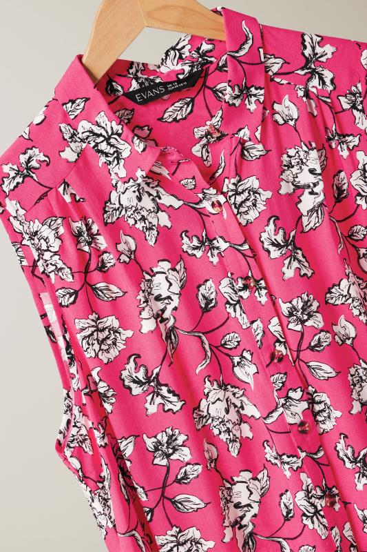 EVANS Plus Size Pink Floral Print Tunic | Evans 7