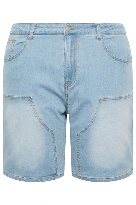 BadRhino Big & Tall Light Blue Wash Carpenter Shorts | BadRhino 8