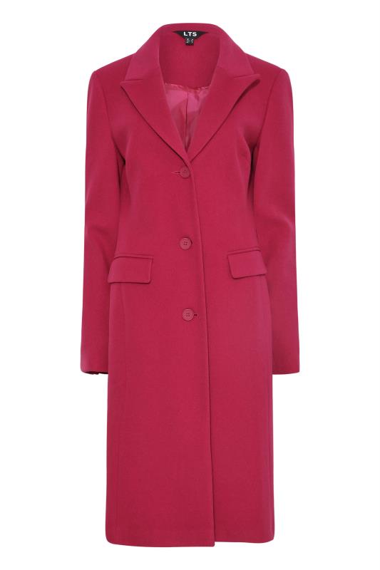 LTS Tall Pink Midi Formal Coat 6