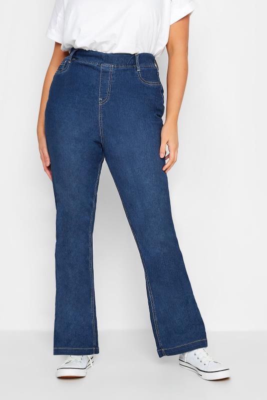  Grande Taille YOURS Curve Indigo Blue Bootcut Jeggings