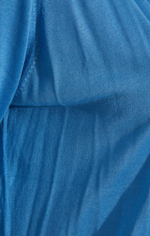 Plus Size Blue Lace Trim Cardigan | Yours Clothing  5