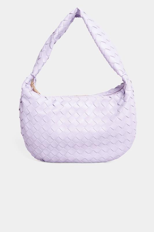 Lilac Purple Woven Slouch Handle Bag 3