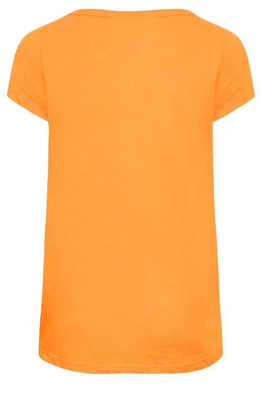 Plus Size Bright Orange Essential Short Sleeve T-Shirt | Yours Clothing  7