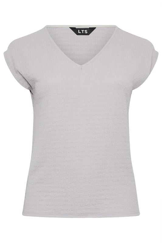 LTS Tall Women's Light Grey Textured Top | Long Tall Sally 5