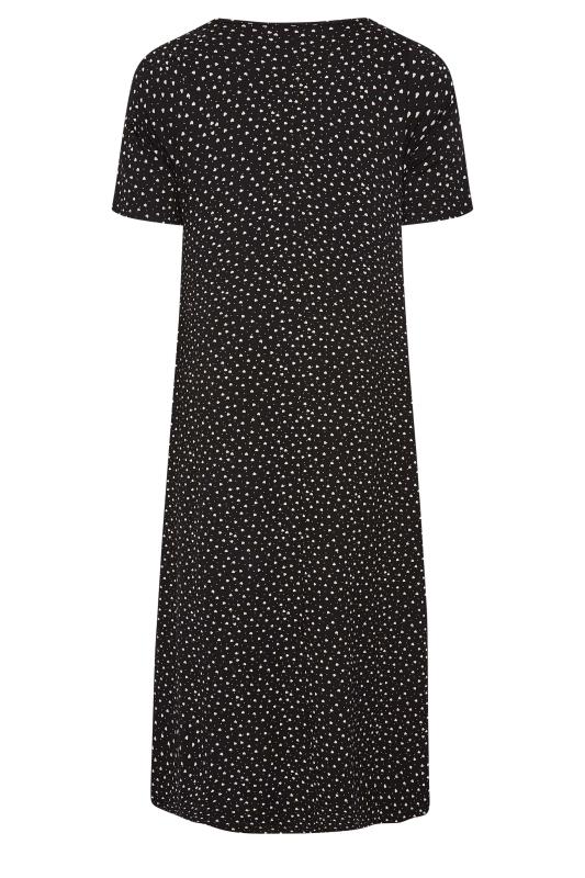 YOURS Plus Size Black Heart Print Maxi Dress | Yours Clothing 7