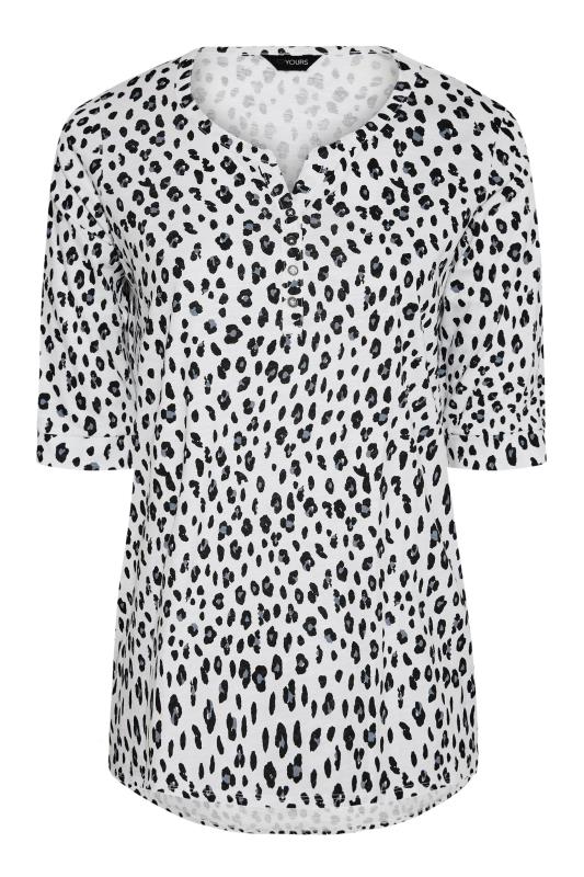 YOURS FOR GOOD White Leopard Print Henley Top_F.jpg