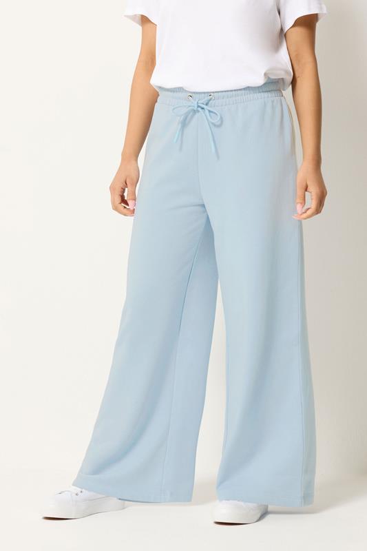  M&Co Petite Light Blue Wide Leg Joggers