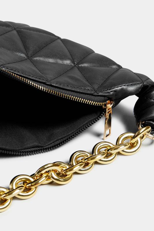 Black Quilted Shoulder Bag | Yours Clothing  6