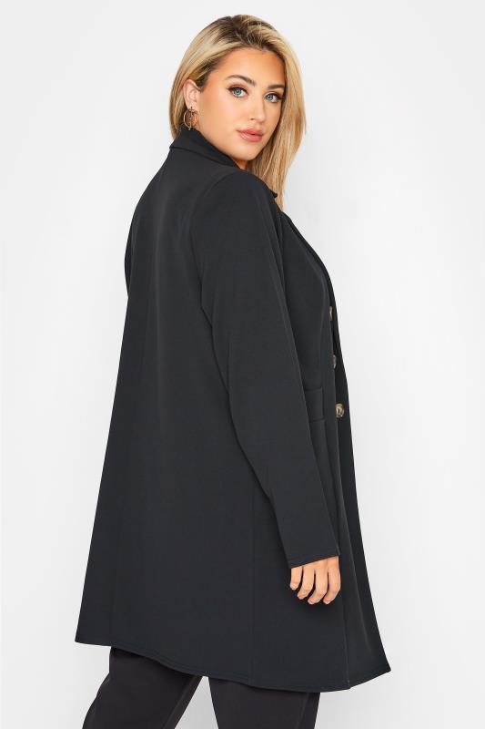LIMITED COLLECTION Plus Size Black Button Front Blazer | Yours Clothing 4