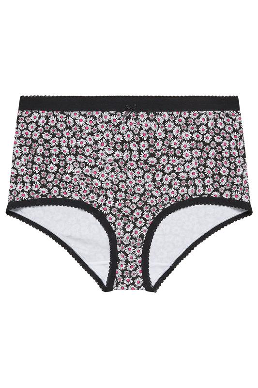 YOURSET 5 PACK Plus Size Pink Diasy Print Full Briefs | Yours Clothing 6