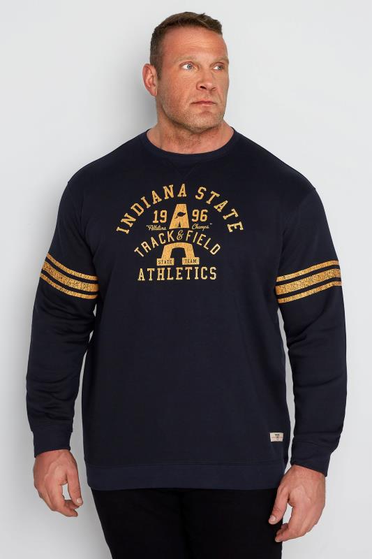 Men's  D555 Navy 'Indiana State' Print Sweatshirt