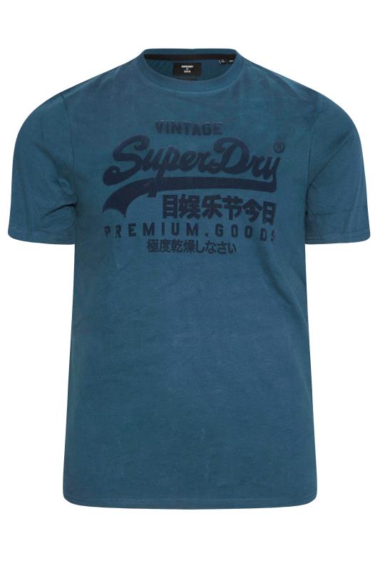 Men's  SUPERDRY Blue Tonal Logo T-Shirt