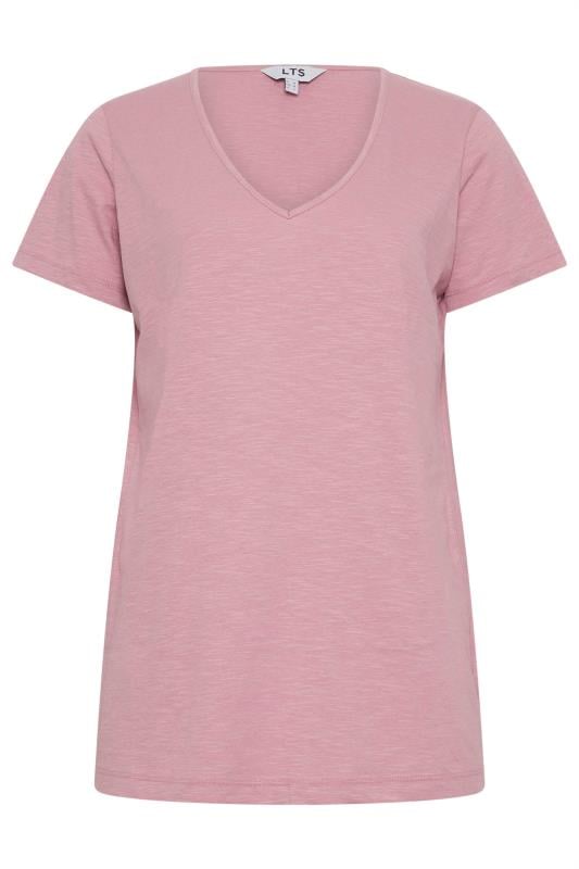 LTS Tall Womens Blush Pink V-Neck T-Shirt | Long Tall Sally 5