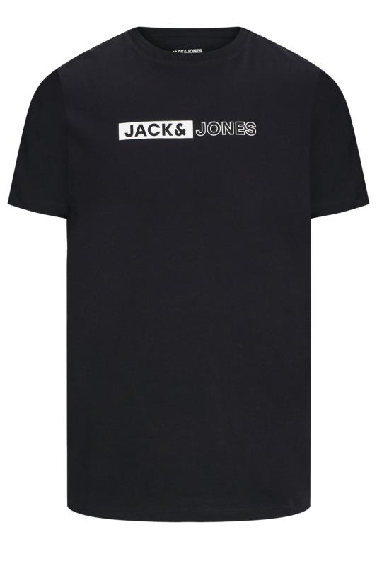 JACK & JONES Big & Tall Black Logo Play T-Shirt | BadRhino 2