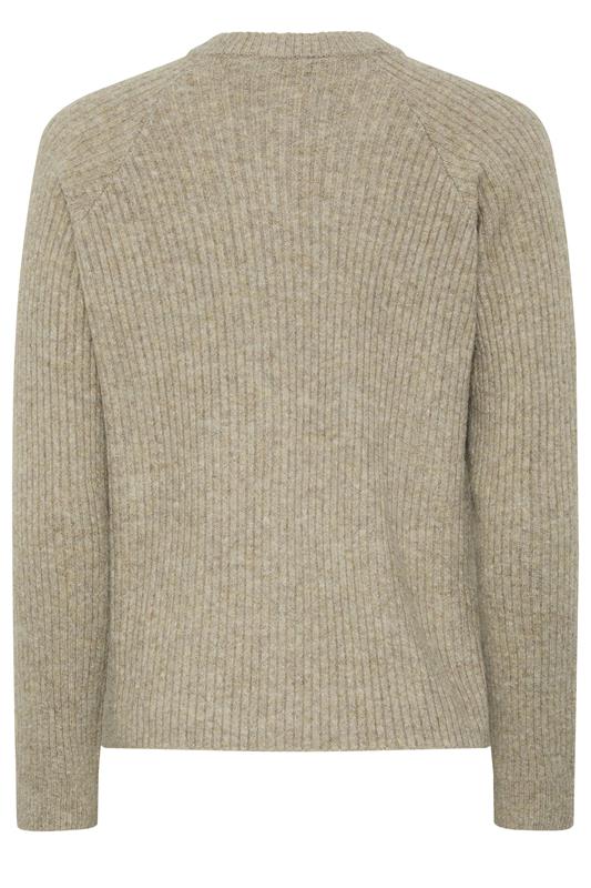 LTS Tall Natural Brown Button Knitted Cardigan | Long Tall Sally 7