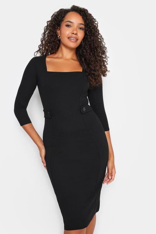 Women's  M&Co Petite Black Scuba Dress