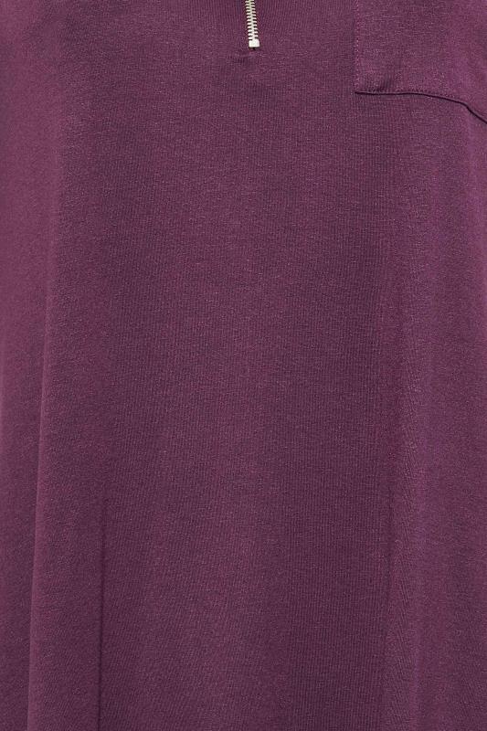 Plus Size Berry Red Zip Front Top | Yours Clothing 5