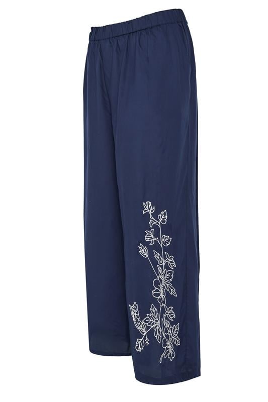  Niimee Navy Blue Wide Leg Trousers