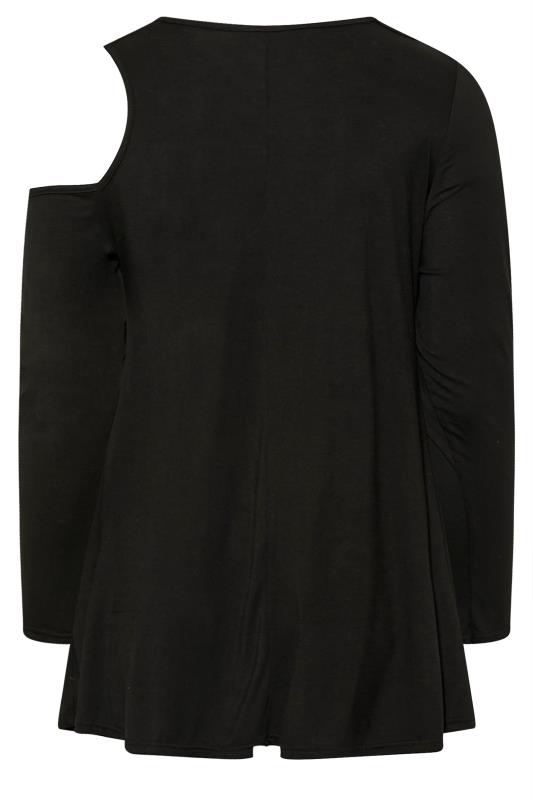 LIMITED COLLECTION Curve Black Cut Out Detail Top 7