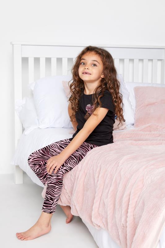 MINI ME Black & Pink Zebra Print Pyjama Set_D.jpg