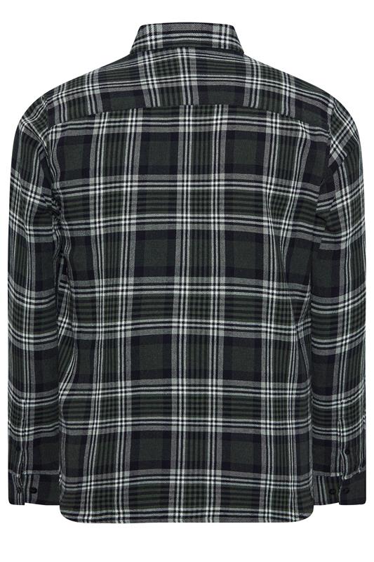 BadRhino Big & Tall Green Check Long Sleeve Shirt | BadRhino 2