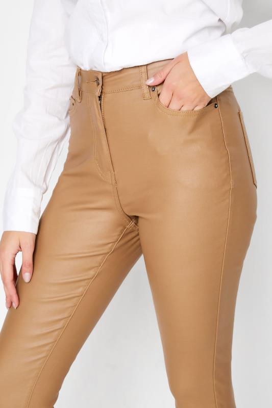 LTS Tall Women's Camel Brown Coated AVA Skinny Jeans | Long Tall Sally  3