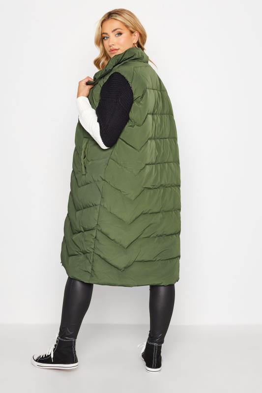 Plus Size Green Maxi Gilet | Yours Clothing  3