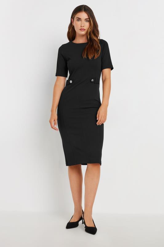 LTS Tall Black Tailored Midi Dress | Long Tall Sally 2