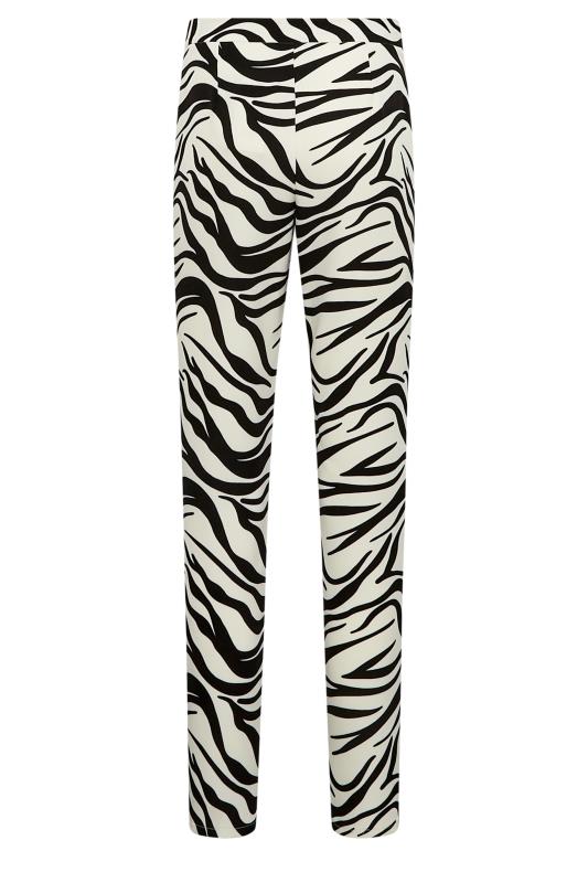 LTS Tall Black & White Zebra Print Slim Leg Trousers | Long Tall Sally 5