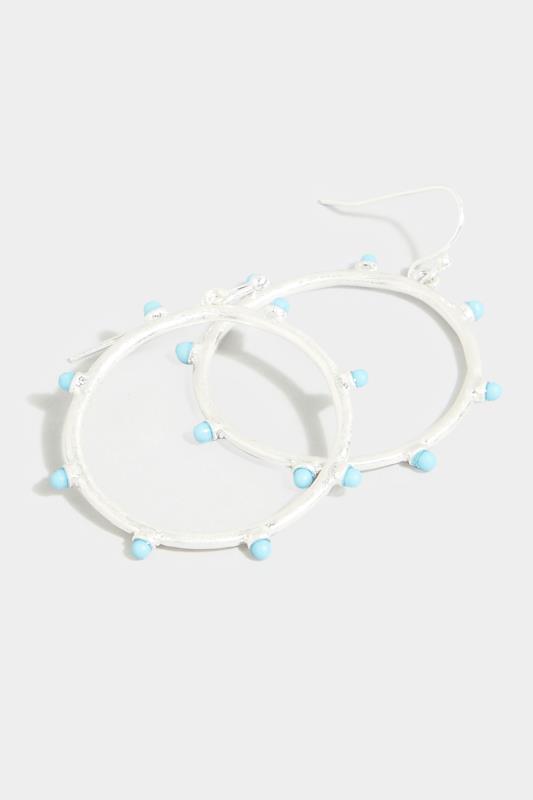 Silver Studded Hoop Earrings | Yours Clothing 3