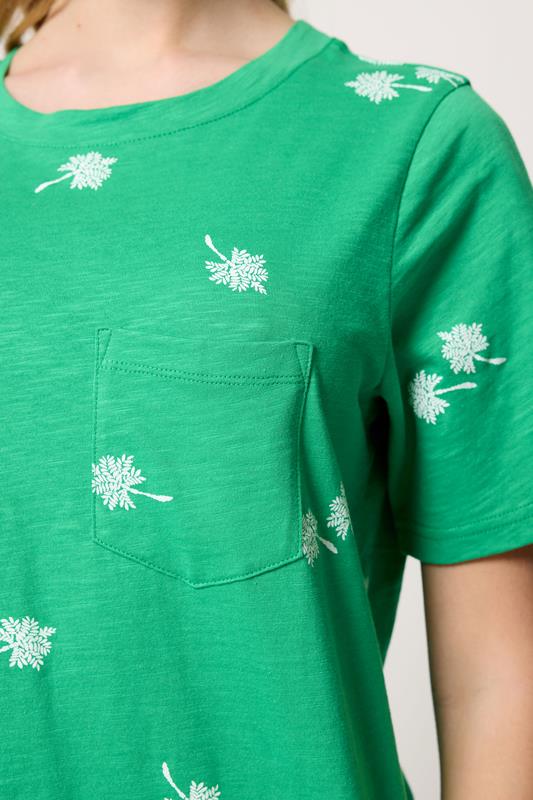 M&Co Green Dandelion Print Cotton T-Shirt | M&Co 4