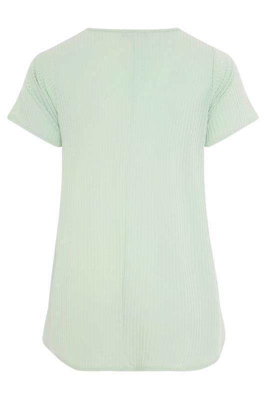LIMITED COLLECTION Curve Sage Green Rib Swing Top 6