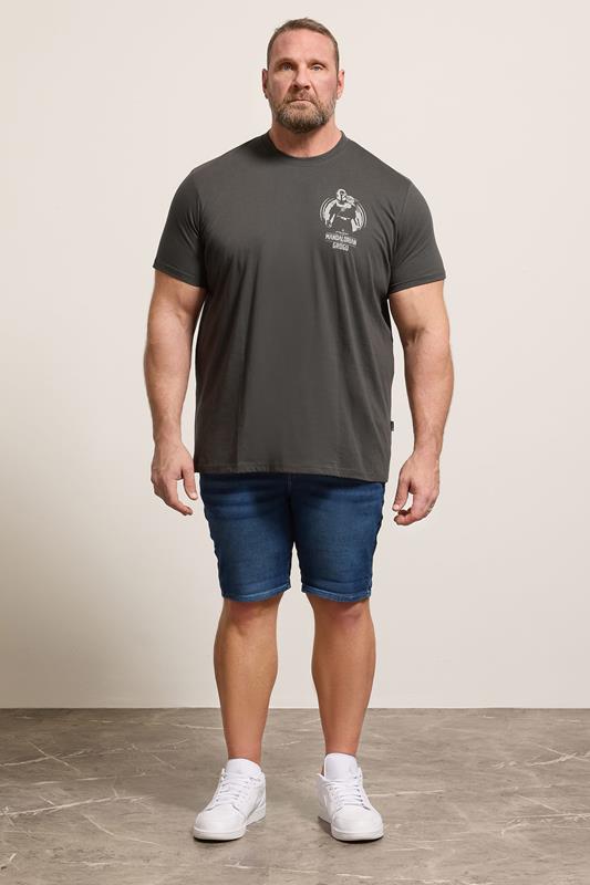 BadRhino Big & Tall Grey Mandalorian & Grogu Graphic T-Shirt | BadRhino 1