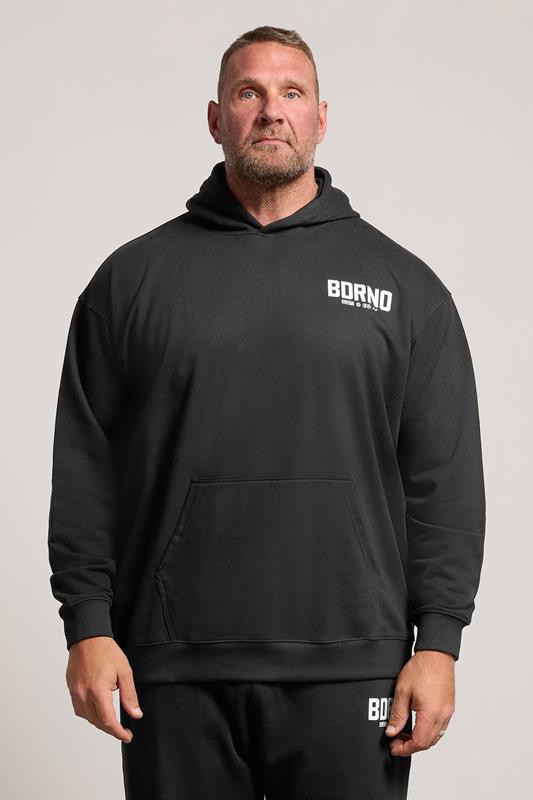 BDRNO Premium Big & Tall Black Logo Hoodie | BadRhino 1
