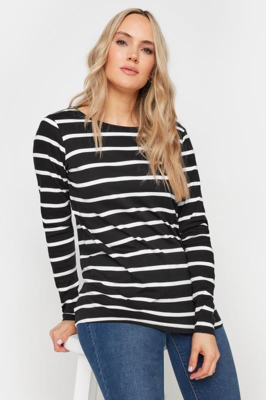 LTS Tall Women's 2 PACK Brown & Black Stripe Long Sleeve T-Shirts | Long Tall Sally 2