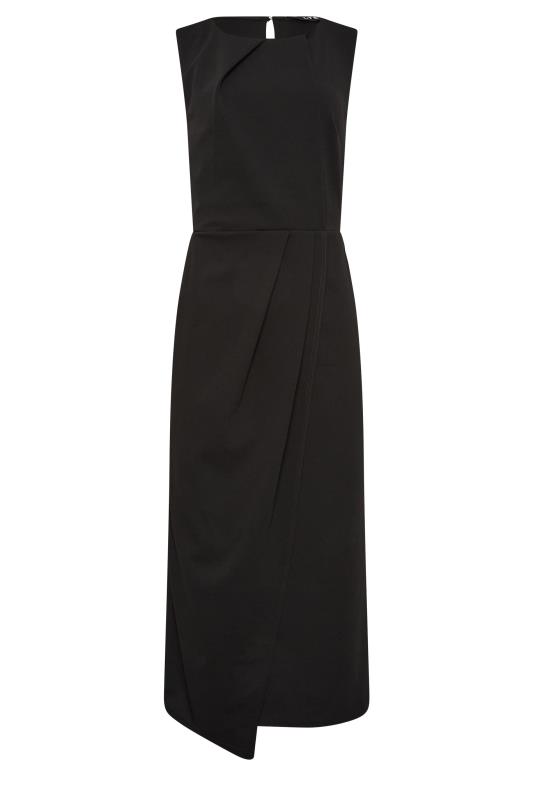 LTS Tall Women's Black Pleat Detail Midi Dress | Long Tall Sally 6