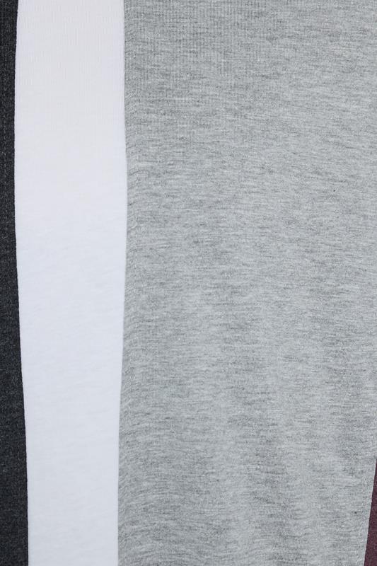 KAM Big & Tall Charcoal Grey Stripe T-Shirt | BadRhino 3