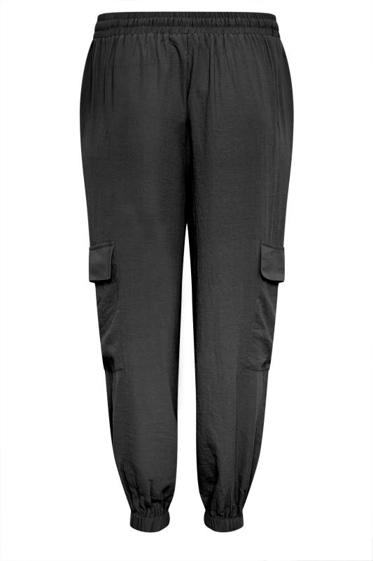 LIMITED COLLECTION Plus Size Black Cargo Pocket Trousers 5