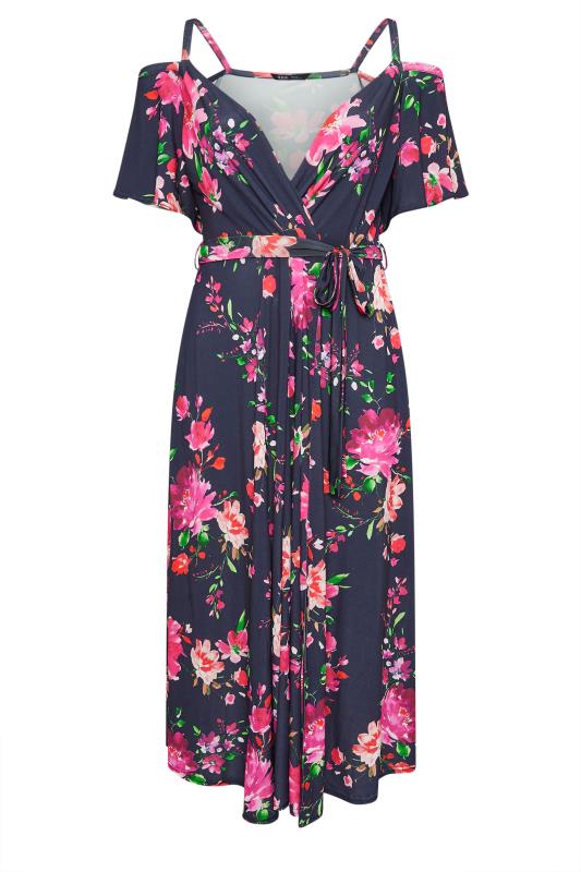 YOURS LONDON Plus Size Navy Blue Floral Maxi Dress | Yours Clothing 6