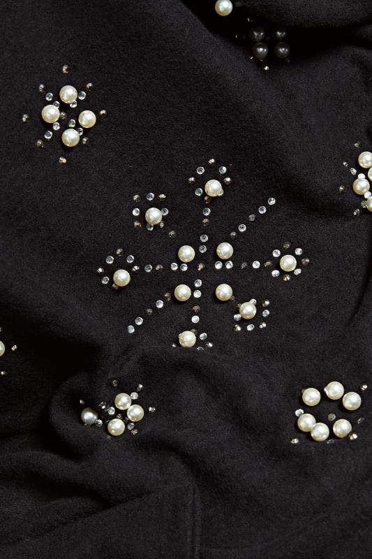YOURS LUXURY Curve Black Stud & Pearl Embellished Sweatshirt | Yours Clothing 10