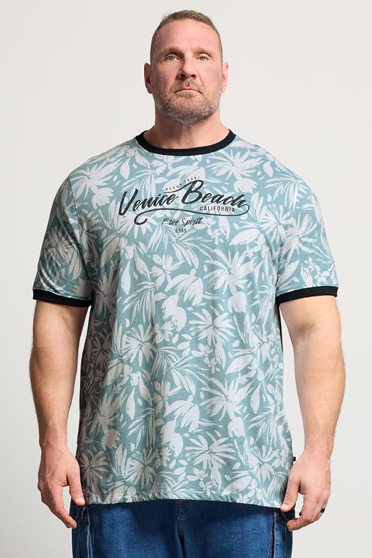  D555 Big & Tall T-shirt à imprimé « Venice Beach » - Bleu