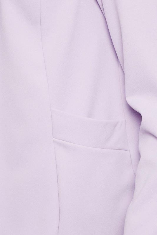YOURS PETITE Plus Size Lilac Purple Scuba Blazer | Yours Clothing 5