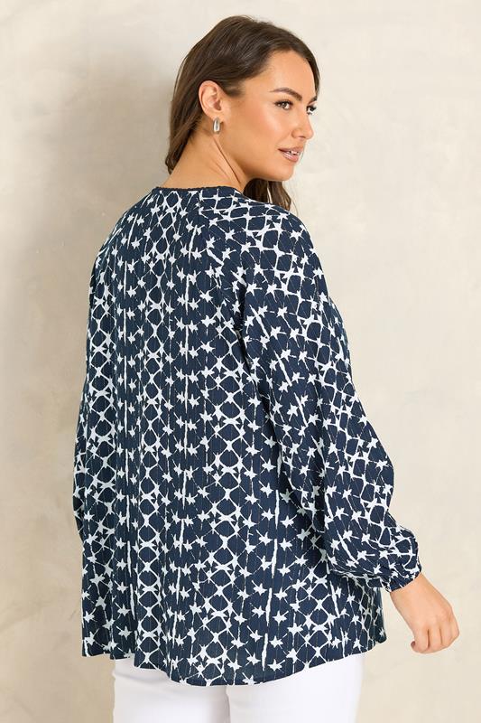 EVANS Plus Size Blue Tie Dye Top | Evans 2