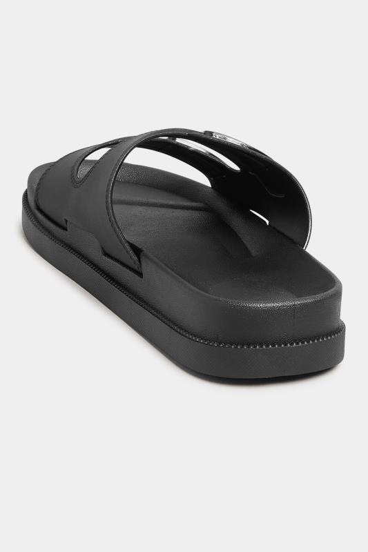 PixieGirl Black Double Buckle Slider Sandals In Standard D Fit_C.jpg