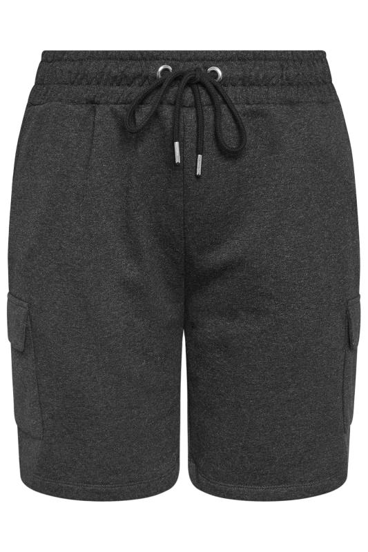 YOURS Plus Size Charcoal Grey Cargo Jogger Shorts | Yours Clothing 5