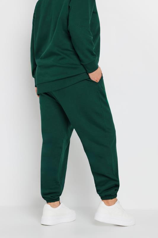 YOURS Plus Size Forest Green Cuffed Joggers | Yours Clothing 3