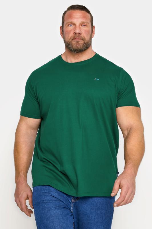BadRhino Big & Tall Forest Green Plain T-Shirt 1