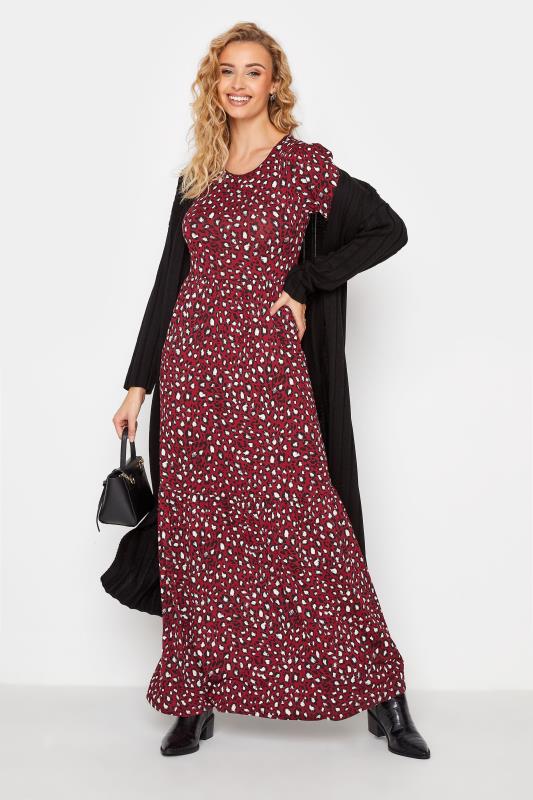 Tall Women's LTS Red Leopard Print Midaxi Dress | Long Tall Sally 2