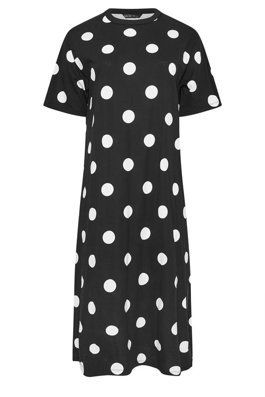 LIMITED COLLECTION Plus Size Black Polka Dot Maxi Dress | Yours Clothing 5
